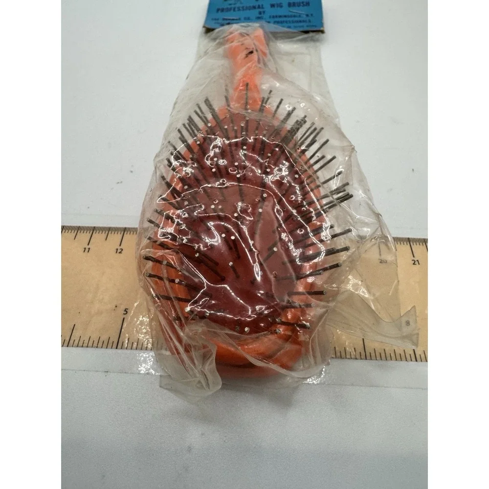 Vintage Aristocrat‎ Professional Wig Brush - Orange Made In Hong Kong NOS